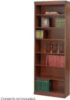 Safco 1566WL Reinforced Baby Veneer Bookcase - 7-Shelf, Steel reinforced shelves support up to 150 lbs, Offered in three widths and two heights, Shelves are 11-3/4-inch deep and adjust in 1-1/4-inch increments, Shelf count includes bottomof bookcase, 30" W x 12" D x 84" H, Walnut Finish, UPC 073555156614 (1566WL SAFCO1566WL SAFCO-1566WL SAFCO 1566WL) 