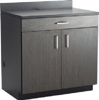 Safco 1701AN Hospitality Base Cabinet, One Drawer/Two Door, 1 drawer and a 2-door cabinet, 100 lbs shelf weight capacity, ¾" thick TFM laminate construction, 3" high backsplash, 2mm PVC edge band, 2.5" Shelf Adjustability, 1 Shelf Quantity, Self-closing mechanisms, Adjustable shelf, 32.25" W x 19" D x 3.25" H Drawer; 34.25"W x 22.50"D x 24.75"H Cabinet Interior Compartment Size, Asian Night/Black Finish, UPC 073555170122 (1701AN 1701-AN 1701 AN SAFCO1701AN SAFCO-1701-AN SAFCO 1701 AN) 