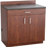 Safco 1701MH Hospitality Base Cabinet, One Drawer/Two Door, 1 drawer and a 2-door cabinet, 100 lbs shelf weight capacity, ¾" thick TFM laminate construction, 3" high backsplash, 2mm PVC edge band, 2.5" Shelf Adjustability, 1 Shelf Quantity, Self-closing mechanisms, Adjustable shelf, 32.25" W x 19" D x 3.25" H Drawer; 34.25"W x 22.50"D x 24.75"H Cabinet Interior Compartment Size, Mahogany Finish, UPC 073555170139 (1701MH 1701-MH 1701 MH SAFCO1701MH SAFCO-1701-MH SAFCO 1701 MH) 