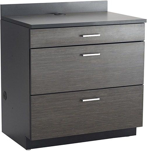 Safco 1703AN Three-Drawer Hospitality Base Cabinet, 3 drawers - 1 small, 2 large, 100 lbs drawer weight capacity, 3