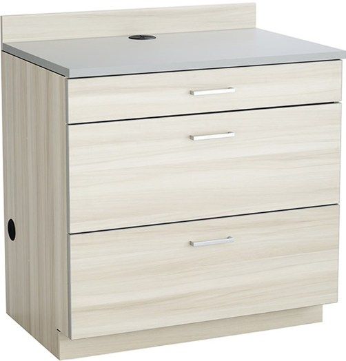Safco 1703VS Three-Drawer Hospitality Base Cabinet, 3 drawers - 1 small, 2 large, 100 lbs drawer weight capacity, 3