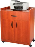 Safco 1852CY Deluxe Mobile Machine Stand, 200 lb Maximum Load Capacity, 4 Number of Casters, Locking Wheels Caster Type, Laminate Finishing, Scratch Resistant, Stain Resistant, 36.3" H x 30" W x 20.5" D, Particleboard and Wood Material, Cherry Color, UPC 073555185256 (1852CY 1852-CY 1852 CY SAFCO1852CY SAFCO-1852CY SAFCO 1852CY) 
