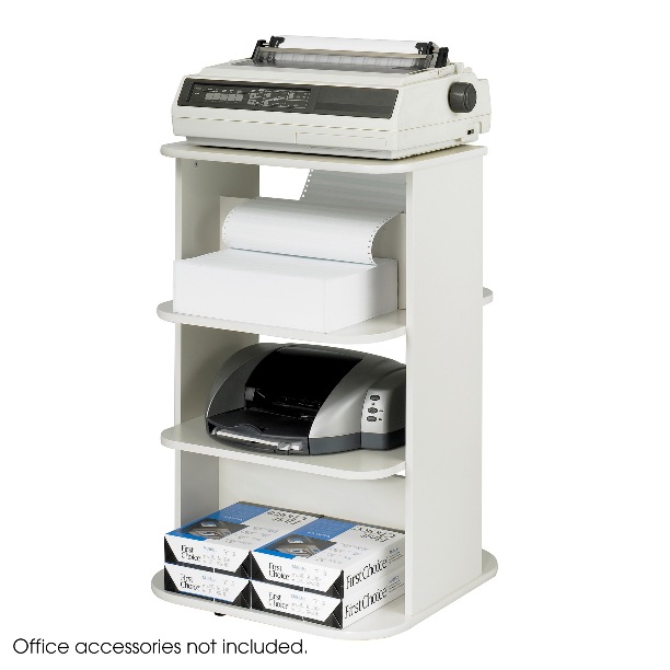 SAFCO 1853GR Rotating Double Printer Stand Gray  Assembly Required: Yes. Dimensions: 24 1/4