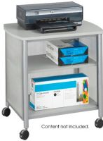Safco 1857GR Impromptu Machine Stand, 100 lbs weight Capacity, 1 Printer Capacity, 0.75" Tabletop Thickness, 2.5" Caster, 26.5" H x 26.25" W x 21" D Overall, Gray Finish, UPC 073555185737 (1857GR 1857-GR 1857 GR SAFCO1857GR SAFCO-1857GR SAFCO 1857GR) 