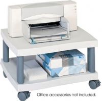 Safco 1861GR Printer Stand, Clean, contemporary design, 1 Total Number of Shelves, Mobile on 4 casters, 2 locking, 100 Lbs Weight Capacity, 11.5" H x 20" W x 17.5" D Overall, Light Gray Color, UPC 073555186130 (1861GR 1861-GR 1861 GR SAFCO1861GR SAFCO-1861GR SAFCO 1861GR) 