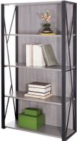 Safco 1903GR Mood Bookcase, Contemporary style bookcase ideal for small or home offices, Four shelves for storage of books, files, office supplies or other resources, Wall anchors included for stability, Constructed of powder coated steel and a laminate finish for long-lasting durability, Complements the entire Mood line of products, 31.75" W x 12" D x 59" H Overall Dimensions, UPC 073555190304 (1903GR 1903-GR 1903 GR SAFCO1903GR SAFCO-1903-GR SAFCO 1903 GR) 