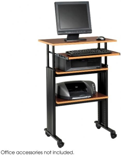 Safco 1929CY Muv Stand up Adjustable Height Workstation, Heavy-duty construction, 100 lbs. - desktop, 25 lbs. keyboard tray Capacity  Weight, 1