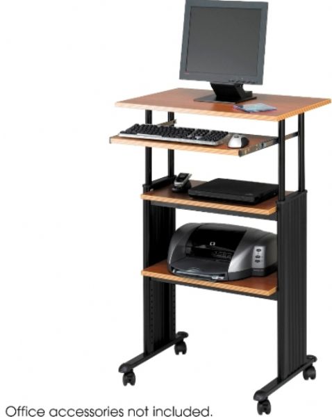 Safco 1929MO Muv Stand up Adjustable Height Workstation, Heavy-duty construction, 100 lbs. - desktop, 25 lbs. keyboard tray Capacity  Weight, 1