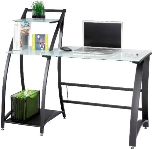 Safco 1936TG Xpressions Computer Workstation, Computer desk Desk Type, Glass Top Material - Tempered Glass, Metal Base Material, Durable steel frame, 53.25