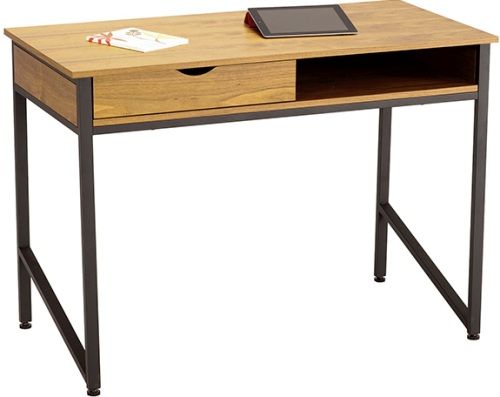 Safco 1950BL Single Drawer Office Desk, Single drawer, Built-in compartment, 4.75