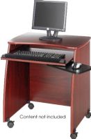 Safco 1953MH Picco™ Duo Workstation, Open knee space for ample legroom, Pullout keyboard includes wrist support, Mobile on 4 swivel casters - two lock, Openings for cable routing, Laminate Top and Base Material, 30.25" H x 28.25" W x 22.25" D, Mahogany Color, UPC 073555195323 (1953MH 1953-MH 1953 MH SAFCO1953MH SAFCO-1953MH SAFCO 1953MH) 