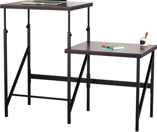 Safco 1956BH Elevate Bi-Level Desk, Sitting and standing workspaces, Adjustable legs from 28 to 50