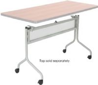 Safco 2030SL Base for 48" W Impromptu Table, Top folds down easily for nesting and storage, Polycarbonate Modesty Panel; 1.25" Steel - 12 Gauge Tube for Base Material, Four casters for mobility - 2 locking, UPC 073555203011, Silver Color (2030SL 2030-SL 2030 SL SAFCO2030SL SAFCO-2030SL SAFCO 2030SL) 