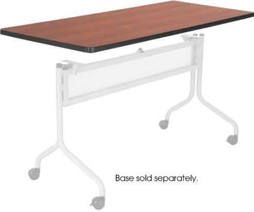 Safco 2066CY Impromptu Mobile Training Table Rectangle, Table top, Rectangular shape, Top folds down easily for nesting and storage, 1