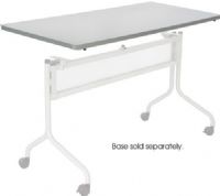 Safco 2066GR Impromptu Mobile Training Table Rectangle, Table top, Rectangular shape, Top folds down easily for nesting and storage, 1" Thick high-pressure laminate with durable vinyl edge band, Training table top with vinyl edge band, Ideal for training rooms, conference rooms, mail rooms or media centers, 60" W x 24" D x 1" H Overall, UPC 073555206630, Gray Color ( 2066GR 2066-GR 2066 GR SAFCO2066GR SAFCO-2066GR SAFCO 2066GR) 