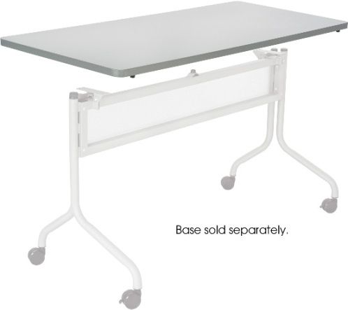 Safco 2066GR Impromptu Mobile Training Table Rectangle, Table top, Rectangular shape, Top folds down easily for nesting and storage, 1