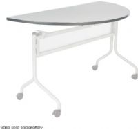 Safco 2068GR Impromptu Mobile Training Table Top, Training table top with vinyl edge band, Half round shape, 1" Thick high-pressure laminate with durable vinyl edge band, Top folds down easily for nesting and storage, Ideal for training rooms, conference rooms, mail rooms or media centers, Gray Finish, UPC 073555206838 (2068GR 2068-GR 2068 GR SAFCO2068GR SAFCO-2068GR SAFCO 2068GR) 