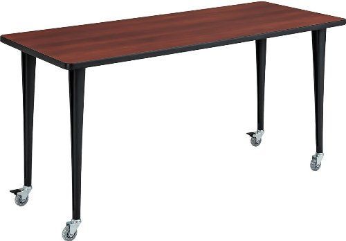 Safco 2090CYBL Rumba Fixed Post Leg Table, Casters 60