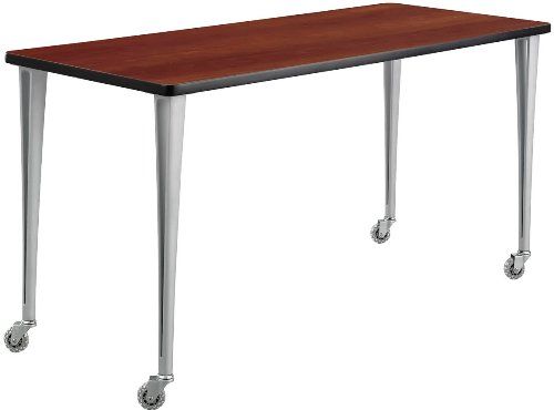 Safco 2090CYSL Rumba Fixed Post Leg Table, Casters 60