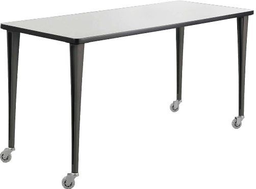 Safco 2090GRBL Rumba Fixed Post Leg Table, Casters 60