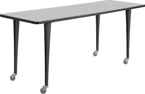 Safco 2092GRBL Rumba Tables, Fixed Post Leg Table with Casters, Configure multiple styles to space needs, Cast aluminum Post Leg base, 1