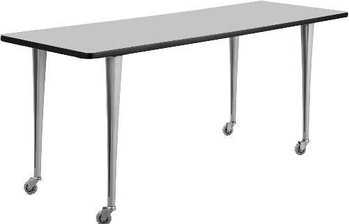 Safco 2092GRSL Rumba Tables, Fixed Post Leg Table with Casters, Configure multiple styles to space needs, Cast aluminum Post Leg base, 1