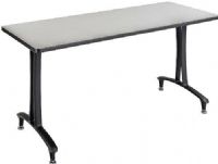 Safco 2095GRBL Rumba T-Leg Table, Cast aluminum T-Leg base, Rectangle, 60 x 24" top, Tabletop with base, Leveler glides, Configure multiple styles to space needs, 1" high-pressure laminate tops with 3mm vinyl t-molded edging, Cherry top and black base Finish, UPC 073555209532 (2095GRBL 2095-GRBL 2095 GRBL SAFCO2095GRBL SAFCO-2095-GRBL SAFCO 2095 GRBL) 