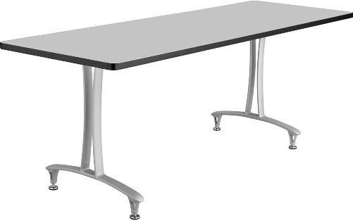 Safco 2095GRSL Rumba T-Leg Table, Cast aluminum T-Leg base, Rectangle, 60 x 24