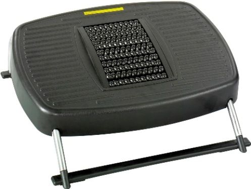 Safco 2119BL Stress Buster Massaging Footrest, Footrest, Tilt adjustable, Constructed of steel and plastic, 20.25