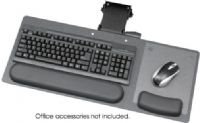 Safco 2137 Ergo-Comfort Articulating 28" Keyboard/Mouse Arm, Lift and release to adjust height - no knobs or levers, Extends and retracts smoothly on a 21'' glide track, Easy access adjustment knob for a +/- 15 degree tilt range, Full 360 degrees of rotation, 28" W x 11.75" D x 1/4" H Dimensions, Granite Black Color, UPC 073555213706 (2137 SAFCO2137 SAFCO-2137 SAFCO 2137) 