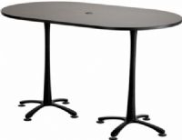 Safco 2552ANBL Cha-Cha Bistro-Height Teaming Table, All tops have 1", high-pressure laminate with 3mm vinyl t-molded edging, Racetrack top - 72" x 42" Bistro-Height, X style base, Leg levelers for uneven surfaces, Asian Night top and Black base, UPC 073555255225 (2552ANBL 2552 AN BL 2552-AN-BL SAFCO2552ANBL SAFCO-2552-AN-BL SAFCO 2552 AN BL) 