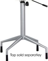 Safco 2655SL RSVP Pneumatic Base, Steel frame with Silver powder-coat finish, Durable 4-legged base, 28" Diameter, Pneumatic Base, Can be used with multiple tops, Silver Color, UPC 073555265514 (2655SL 2655-SL 2655 SL SAFCO2655SL SAFCO-2655SL SAFCO 2655SL) 