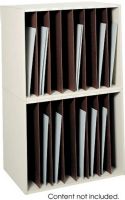 Safco 3030 Art Rack, Tempered hardwood dividers, 4.25''W x 23.5''D x 27.38''H Compartments, 27.38" H x 4.25" W x 23.5" D Individual Compartment, 29" H x 36" W x 24.25" D Overall, Racks can be stacked vertically or side-by side, Labeling channels at top and bottom identify contents, Solid wood core construction with solid fiberboard back, Safe storage for your resources, Textured Putty laminate finish, UPC 073555303001 (3030 SAFCO3030 SAFCO-3030 SAFCO 3030) 
