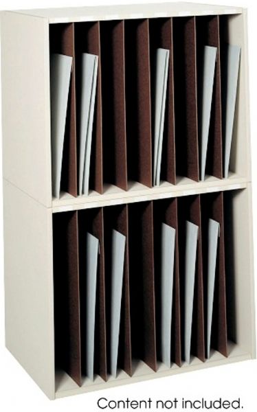 Safco 3030 Art Rack, Tempered hardwood dividers, 4.25''W x 23.5''D x 27.38''H Compartments, 27.38