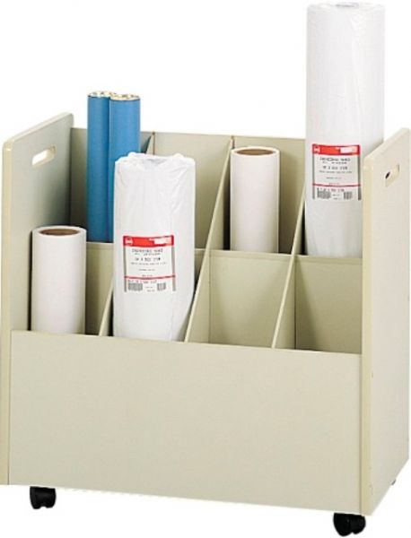 Safco 3045 Mobile Roll File, 8 Compartment quantity, 7