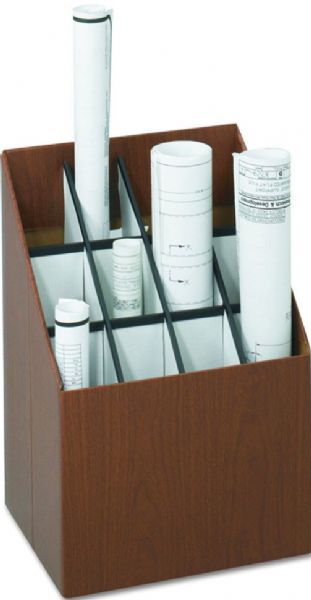 Safco 3079 Upright Roll File, 12 compartments, Store and organize your documents, Compact desk-side file, Square tube openings, Plastic molding to prevent tears and snags, 15