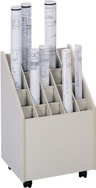 Safco 3082 Mobile Roll File, 20 Roll Capacity, 2