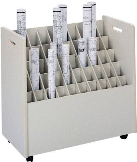 Safco 3083 Mobile Roll File, 50 Compartment quantity, 2.75