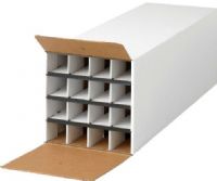 Safco 3098 Compact KD Roll File, Great system for rolled document storage, 16-compartments, 12.75" W x 37" D x 12.50" H, File is constructed of white corrugated fiberboard, White Color, UPC 073555309805 (3098 SAFCO3098 SAFCO-3098 SAFCO 3098) 