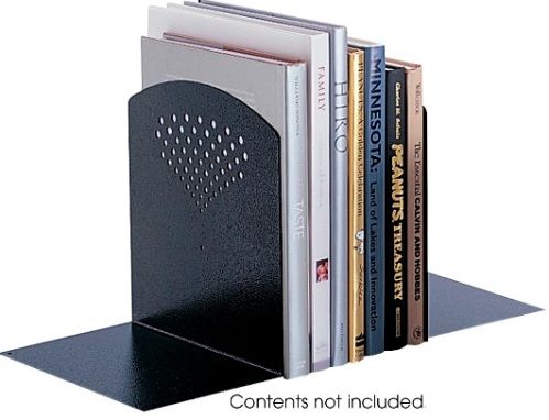 Safco 3115BL Jumbo Bookends, Oversized design, Constructed of heavy-gauge steel, Supports large books, binders or directories, Extra tall and extra strong, Black Color, 10