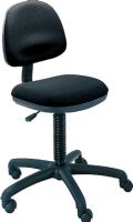 Safco 3380BL Precision Desk Height Chair, 250 lb Maximum Load Capacity, Black Seat Color, 17" Minimum Seat Height, 22" Maximum Seat Height, 17.75" Seat Width, 16" Seat Depth, 14" Back Height, 16.25" Back Width, 5-star Base Shape, Pneumatic Adjustment, 360° Swivel, UPC 07355533802, Black Color (3380BL 3380 BL 3380-BL SAFCO3380BL SAFCO-3380BL SAFCO 3380BL) 