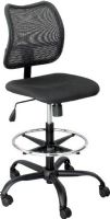 Safco 3395BL Vue Extended Height Mesh Chair, Drafting Chair Chair/Seat Type, 250 lb Maximum Load Capacity, Polyester Seat Material, Black Seat Color, 23" Minimum Seat Height, 18" Seat Width, 17.50" Seat Depth, Nylon Back Material, 15.50" Back Height, 17" Back Width, 5-star Base Shape, 5 Number of Casters, 360° Swivel, UPC 073555339529 (3395BL 3395-BL 3395 BL SAFCO3395BL SAFCO-3395BL SAFCO 3395BL) 
