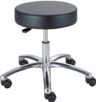 Safco 3431BL Lab Stool, 5" pneumatic seat height adjustment, Full 360 swivel, 2" swivel casters, 17 - 22" Seat Height, 16" Diameter Seat, 7- 22"H Overall Height Range, 23"dia. x 17" to 22" H Dimensions, Long-wearing vinyl upholstered stool , Black Color, UPC 073555343120 (3431BL 3431-BL 3431 BL SAFCO-3431BL SAFCO 3431BL) 