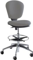 Safco 3442GR Metro Extended-Height Chair, Drafting Chair Chair/Seat Type, 250 lb Maximum Load Capacity, Acrylic Seat Material, 23" Minimum Seat Height, 33" Maximum Seat Height, 18.25" Seat Width, 17" Seat Depth, 16" Back Height, 17.25" Back Width, 5-star Base Shape, Aluminum Base Material, 5 Number of Casters, Pneumatic Adjustment, Tilt Tension, Gray Color, UPC 073555344233 (3442GR 3442-GR 3442 GR SAFCO3442GR SAFCO-3442GR SAFCO3 442BL) 