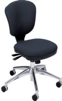 Safco 3444BL Metro Mid Back Task Chair, 17.50" to 22" Seat Height, 18.25" W x 17" D Seat Size, 17.50" W x 16.50" H Back Size, 25.75" W x 25.75" D x 35.25" to 39.35" H, Black Color, UPC 073555344424 (3444BL 3444-BL 3444 BL SAFCO3444BL SAFCO-3444BL SAFCO 3444BL) 