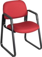 Safco 3452BG Cava Collection Sled Base Guest Chair, 16 gauge steel frame, 12mm thick plywood back/seat Material Thickness, 250 lbs. Capacity - Weight, 100% Polyester Upholstery, 20" W x 18" D Seat Size, 20" W x 14" H Back Size, 18.50" Seat Height, 24" dia. Base Size, 22.50" W x 24" D x 32.50" H Dimensions, Burgundy Color, UPC 073555345247 (3452BG 3452-BG 3452 BG SAFCO3452BG SAFCO-3452BG SAFCO 3452BG) 