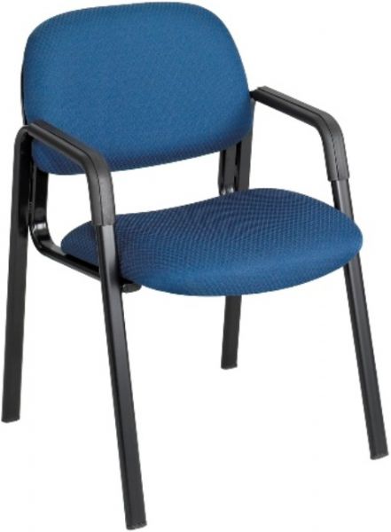 Safco 3453BU Cava Collection Straight Leg Guest Chair, Integrated Arms, 20