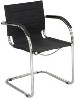 Safco 3457BS Flaunt Guest Chair Black Leather, 250 lb Maximum Load Capacity, Leather Seat Material, Black Seat Color, 18" Maximum Seat Height, 18" Seat Width, 17" Seat Depth, 15.50" Back Height, 18" Back Width, Steel Frame Material, Black Micro Fiber Color, UPC 073555345735 (3457BS 3457-BS 3457 BS SAFCO3457BS SAFCO-3457BS SAFCO 3457BS) 