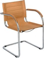 Safco 3457CM Flaunt Guest Chair Camel Leather, 250 lb Maximum Load Capacity, Leather Seat Material, Camel Seat Color, 18" Maximum Seat Height, 18" Seat Width, 17" Seat Depth, 15.50" Back Height, 18" Back Width, Steel Frame Material, Camel Micro Fiber Color, UPC 073555345766 (3457CM 3457-CM 3457 CM SAFCO3457CM SAFCO-3457CM SAFCO 3457CM) 