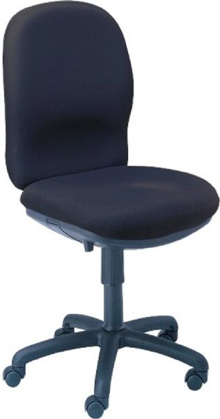Safco 3460BL Ambition Push Button High Back Chair, 17
